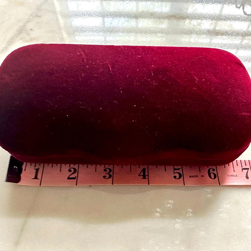 GUCCI Velvet Eyeglass Case, Burgundy